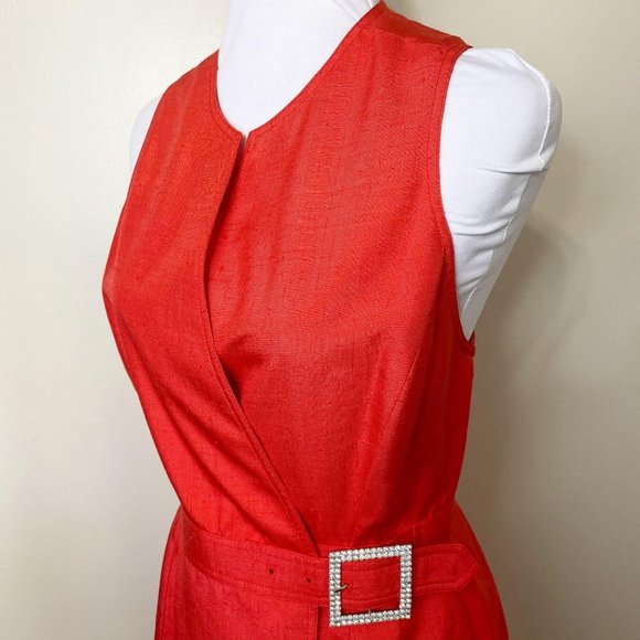 Vintage Isaac Mizrahi 100% Silk Red Wrap D… - Picture 6 of 15